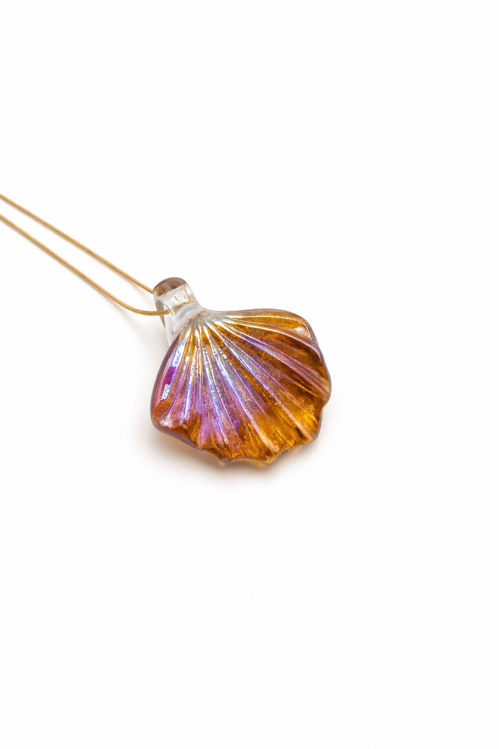 Seashell Pendant in Dark Gold